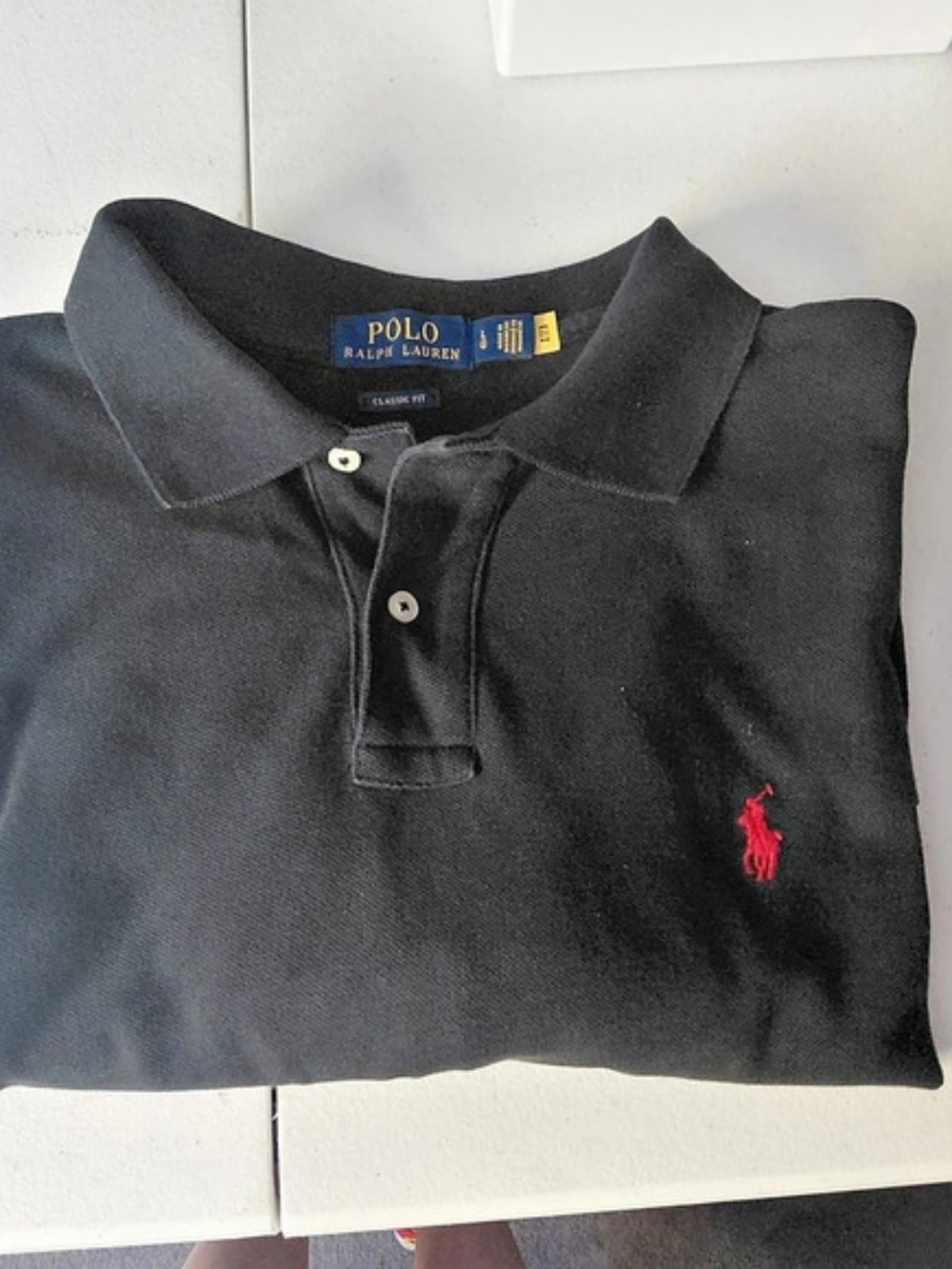 Polo Ralph Lauren Classic Fit Cotton Mesh Polo Shirt Black Large